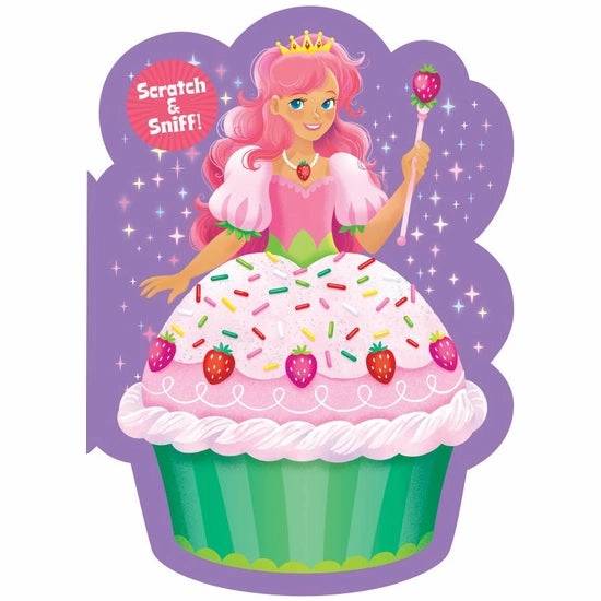 Creative kids Strawberry Princess Cupcake Scratch & Sniff Birthday Card
