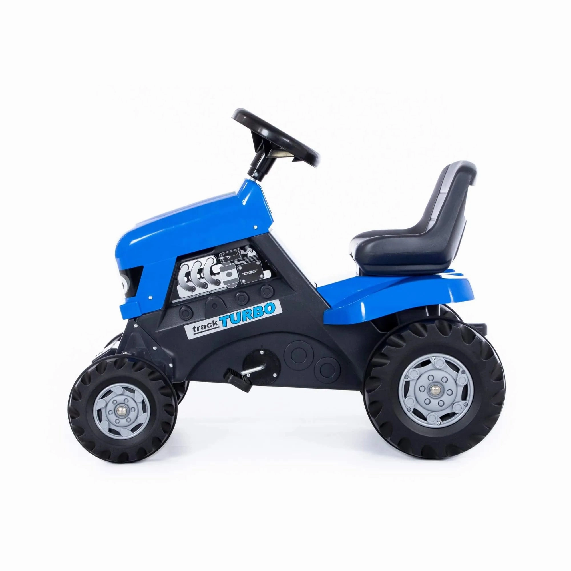 Turbo Pedal Tractor - Blue Quiet play for growing minds