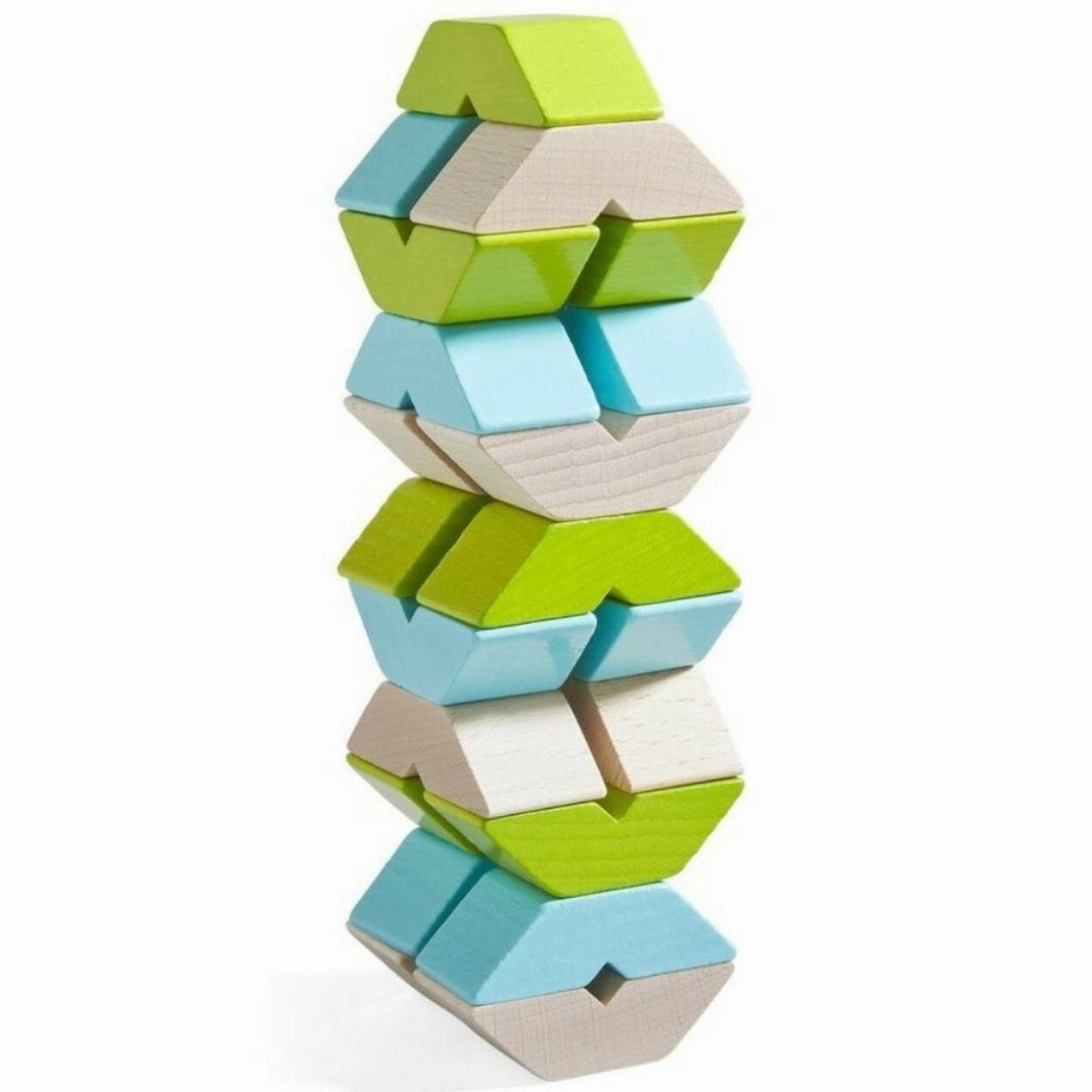Wooden V-Shaped Building Blocks Set First explorers