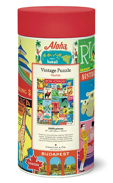 Cavallini & Co. Travel 1000 Piece Puzzle Little learners