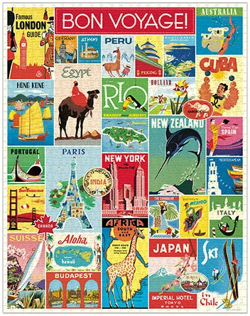 Engaging young minds Cavallini & Co. Travel 1000 Piece Puzzle
