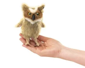 Playroom learning Everyday learning Mini Great Horned Owl Finger Puppet