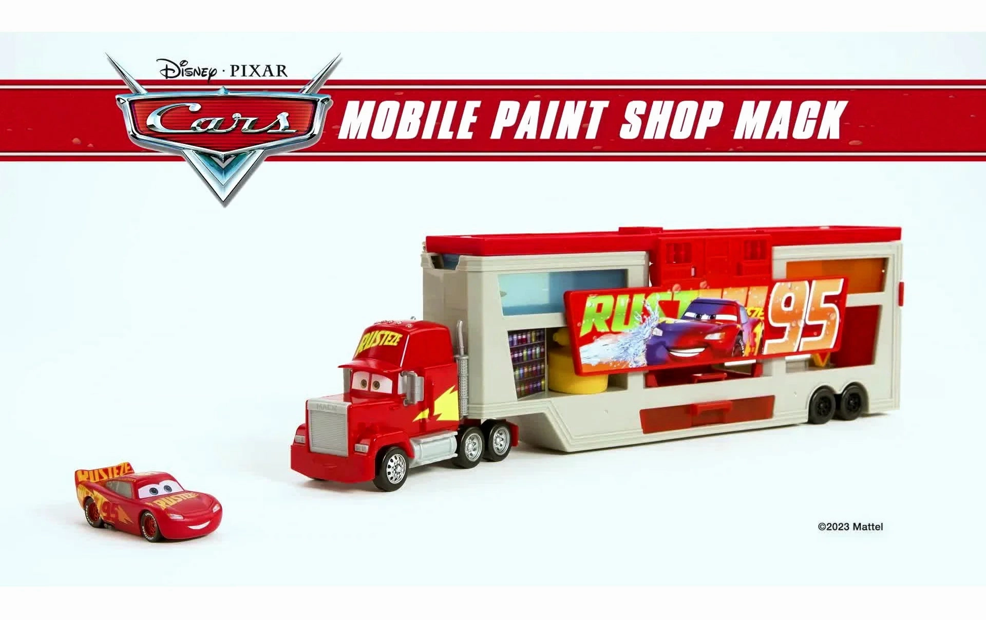 Learning through play Cars Mack Official Mobile Paintshop Colour Changing Truck Playset