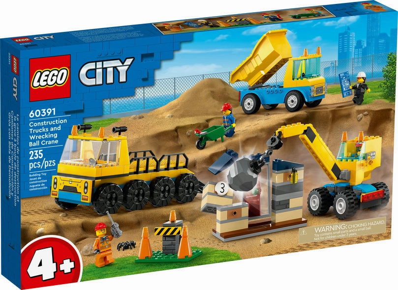 Construction Trucks And Wrecking Ball Crane Young imaginations Skill-building tools