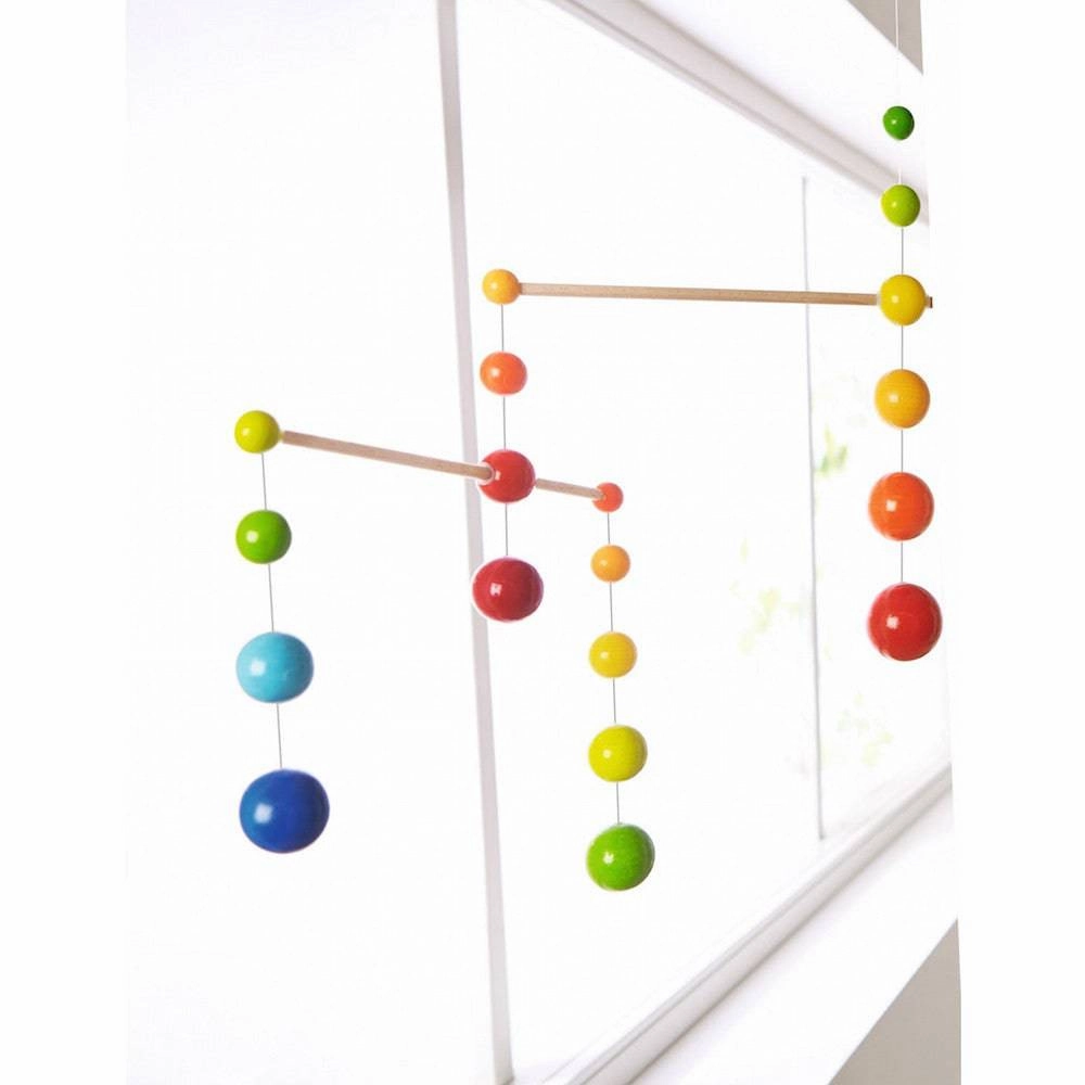 Rainbow Balls - Wooden Mobile Playful learning Young explorers
