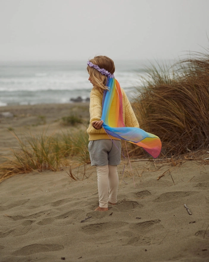 Silk Georgette Rainbow Veil Happy hands