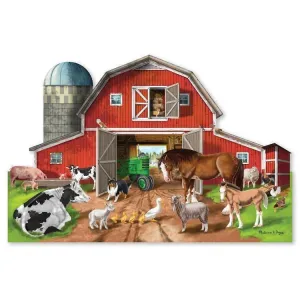 Everyday learning Busy Barn Shaped Floor Puzzle (32 Pieces)