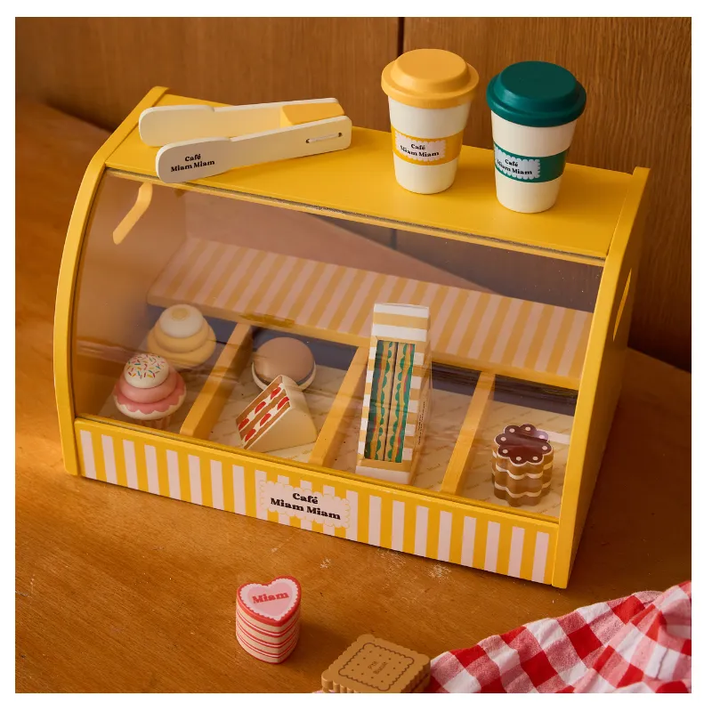 Wooden Toy - Pastry And Coffee Stand Smart & fun