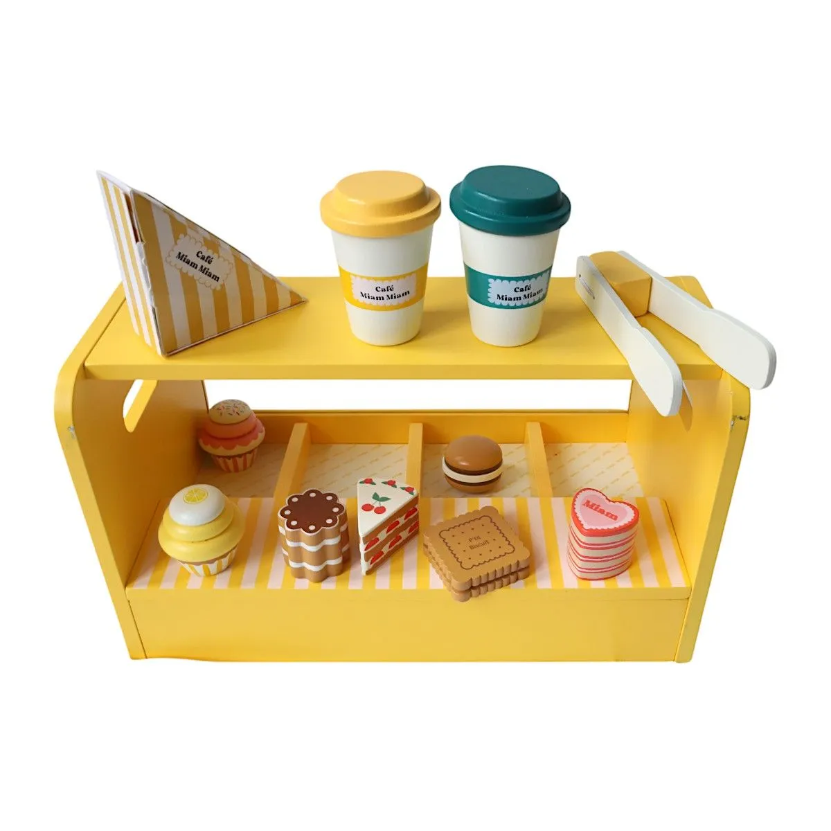 Wooden Toy - Pastry And Coffee Stand Little learners