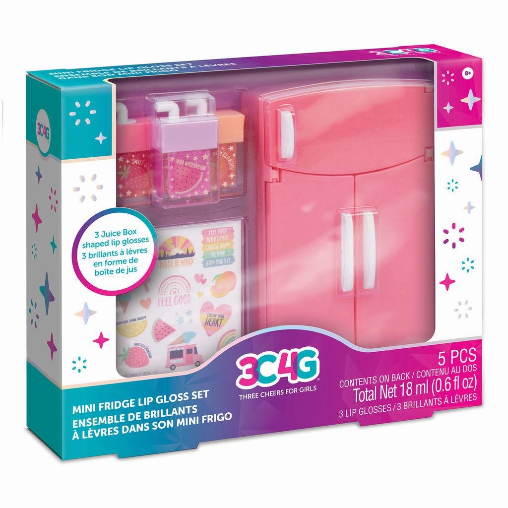 Make It Real 3C4G Mini Fridge Lip Gloss Set With Stickers Creative time for curious minds Kids essentials