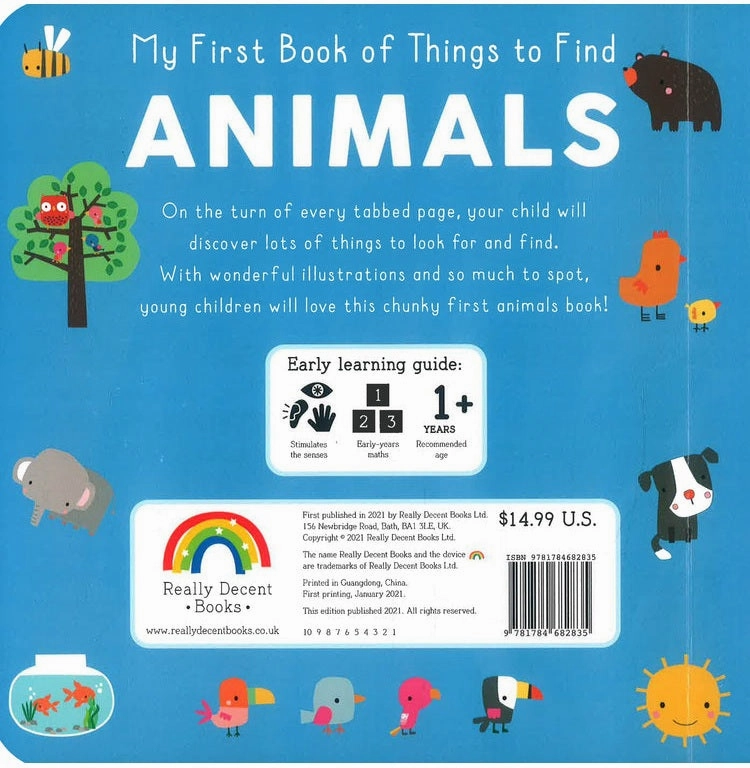 Parent-approved learning Hands-on discovery My First Book Of Things To Find Animals