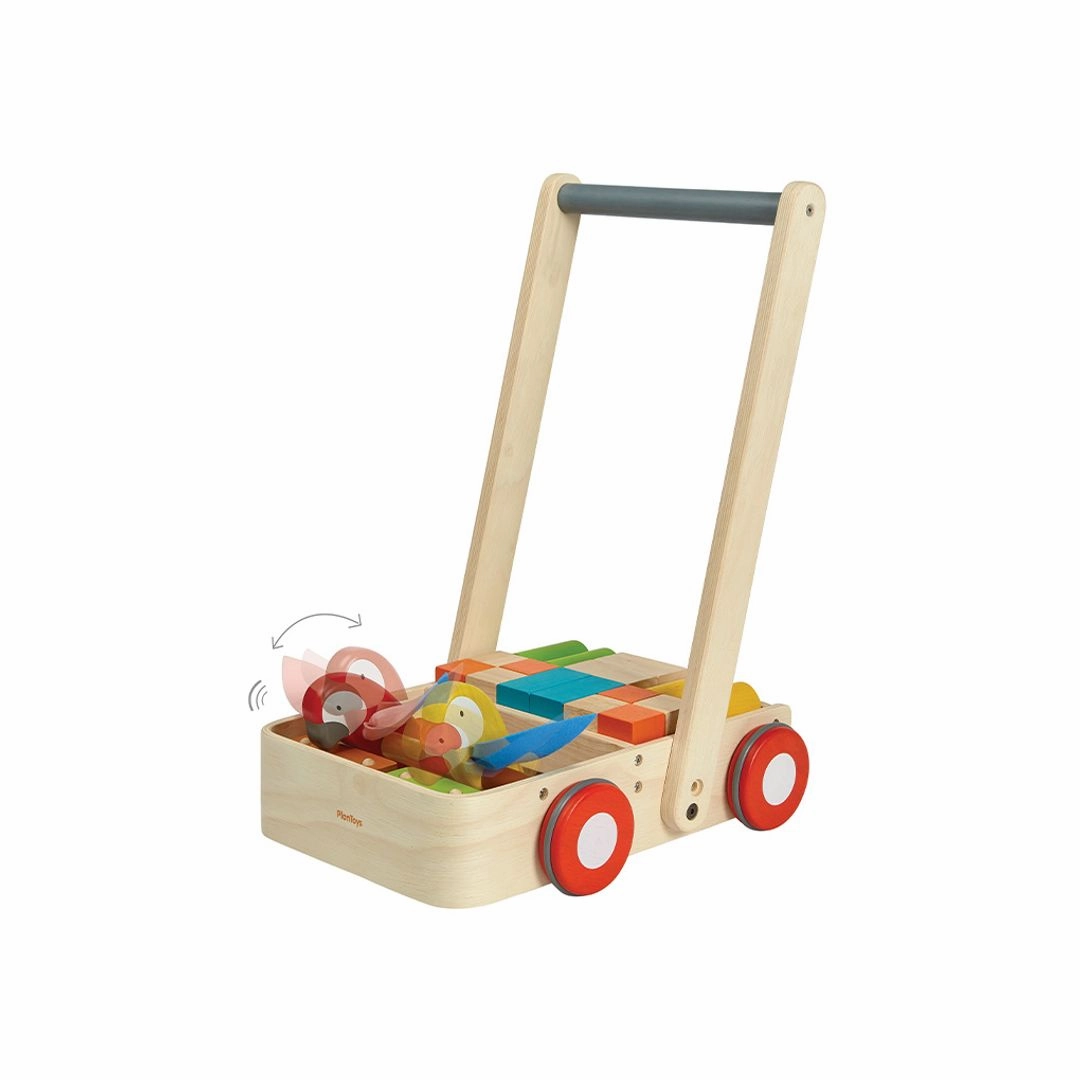 Wooden Bird Walker Wagon Little builders