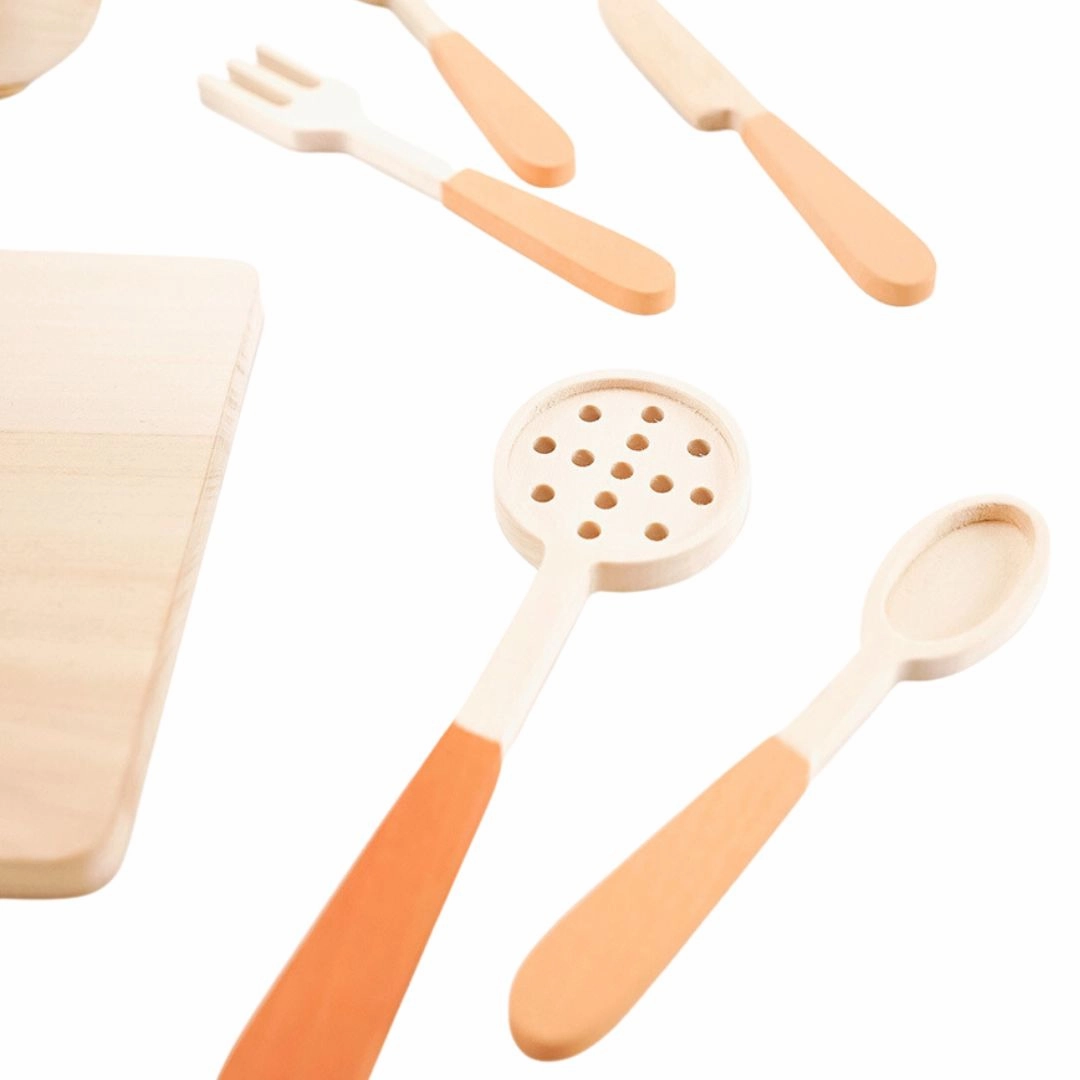 Wooden Kitchen Utensil Set Play-based education Parent-approved learning