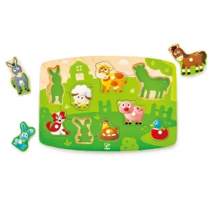 Hape Toys Farmyard Peg Puzzle Kid-centered learning