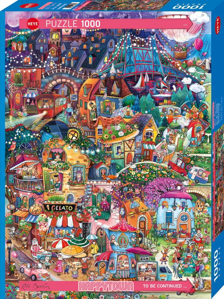 Educational fun Quiet play for growing minds Happy Town, Good Evening - 1000Pcs