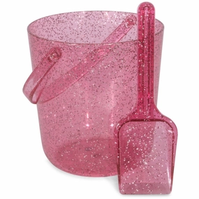 Growing minds Brain boosters Konges Sl?Jd Sparkling Pink Beach Bucket And Shovel Glitter