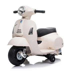 Learning tools Kids essentials Mini Vespa Kids Electric 6V Battery Powered Motorbike Ride-On - White