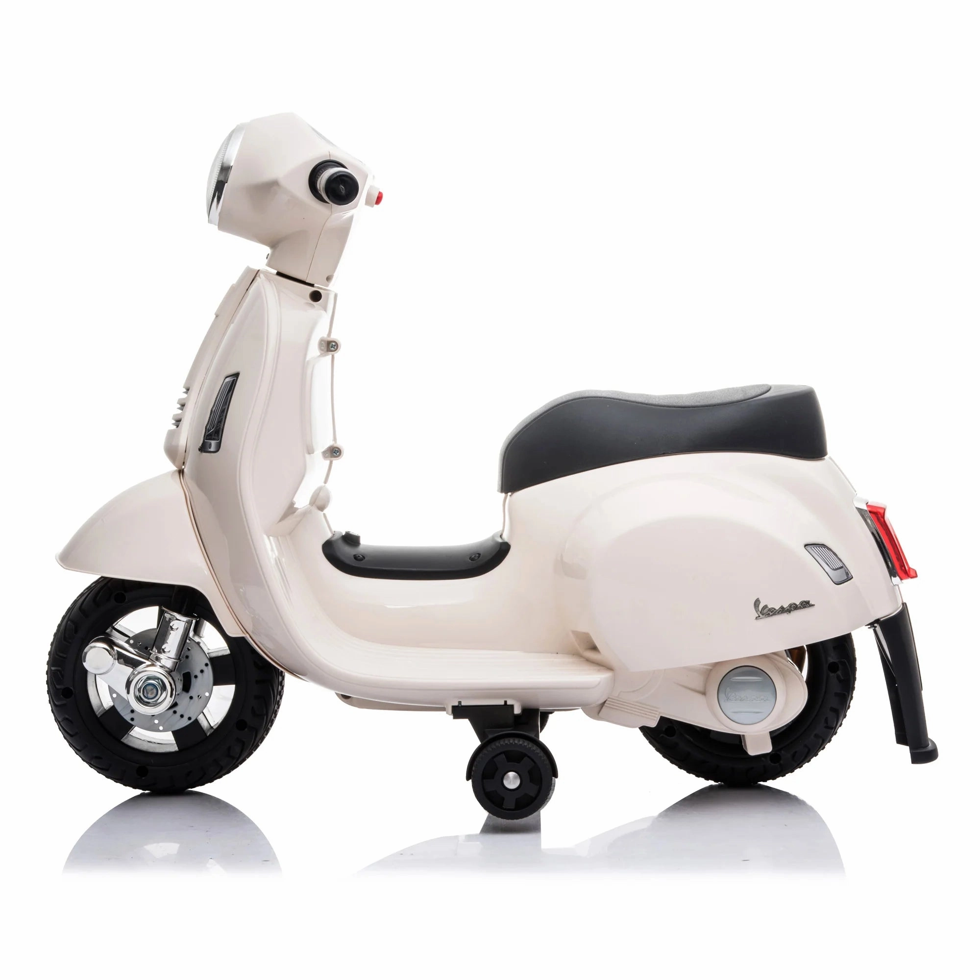 Fun-based learning Mini Vespa Kids Electric 6V Battery Powered Motorbike Ride-On - White