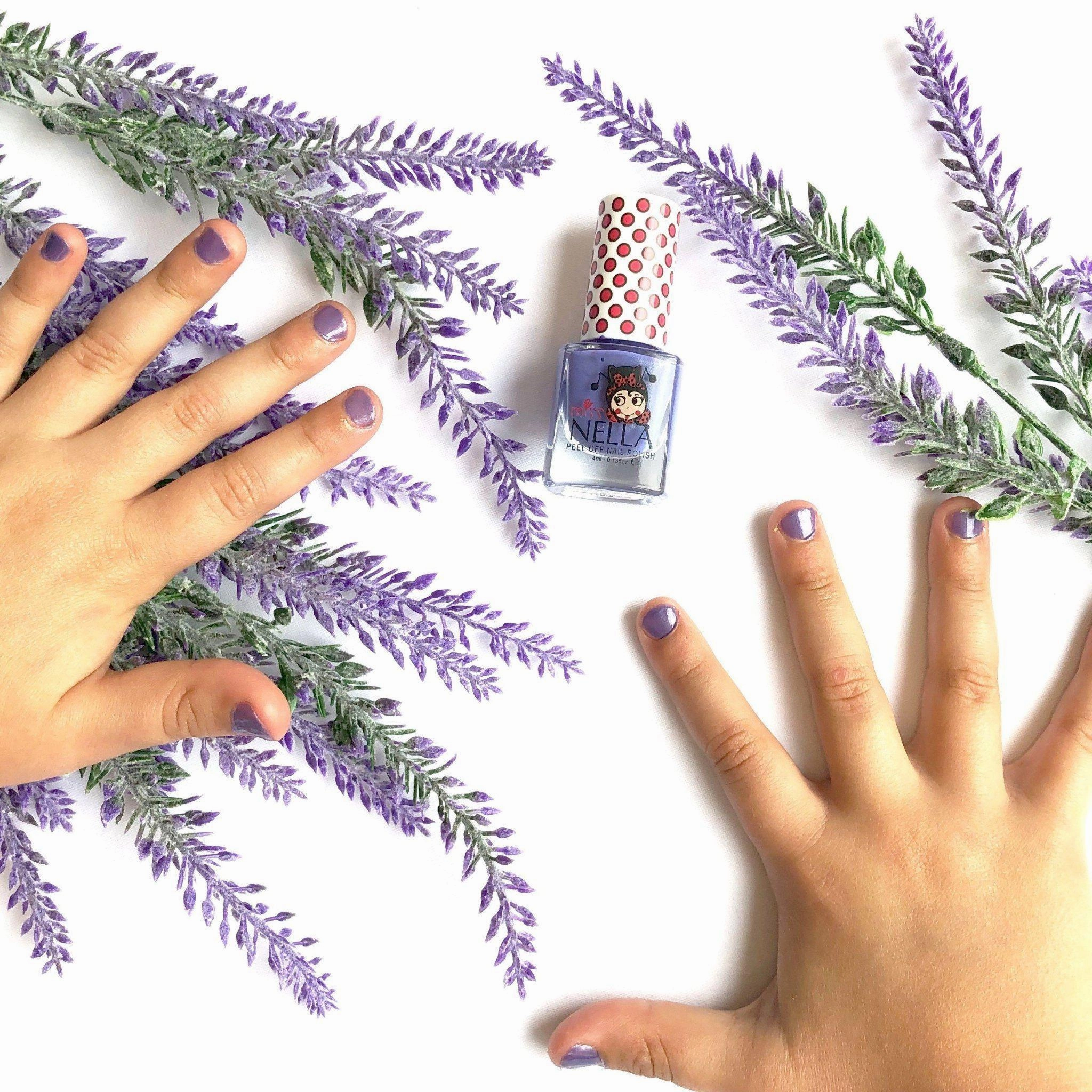 Miss Nella Sweet Lavender 4Ml Peel Off Kids Nail Polish Learning through play