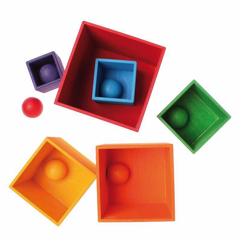 Creative kids Rainbow Colored Wooden Balls
