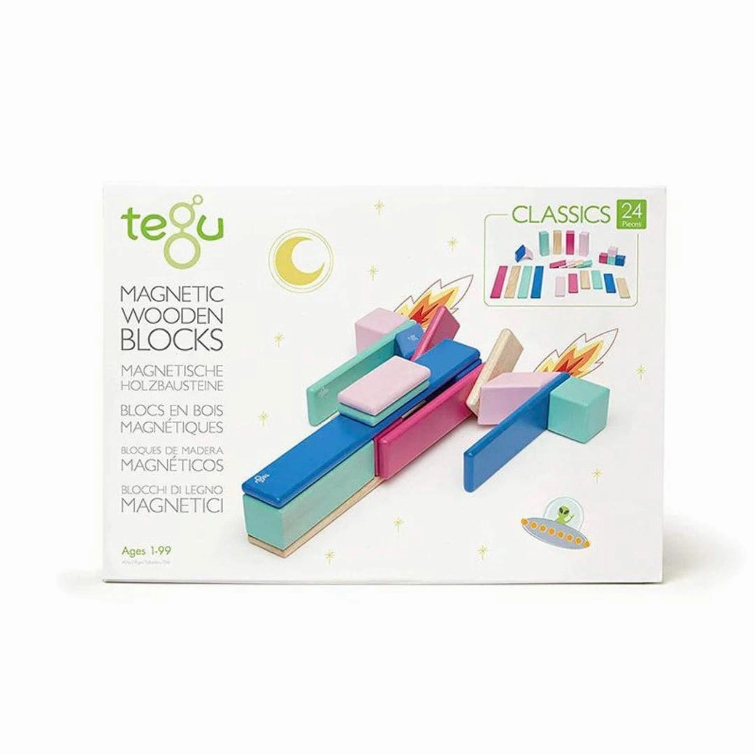 Magnetic Wooden Blocks - 24 Piece Set Blossom Kids discovery tools