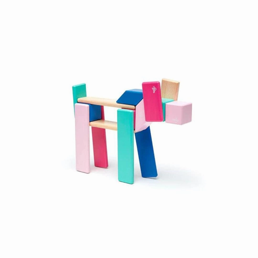 Magnetic Wooden Blocks - 24 Piece Set Blossom Sensory fun for little hands Young explorers