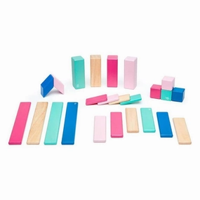 Hands-on discovery Learning fun Magnetic Wooden Blocks - 24 Piece Set Blossom