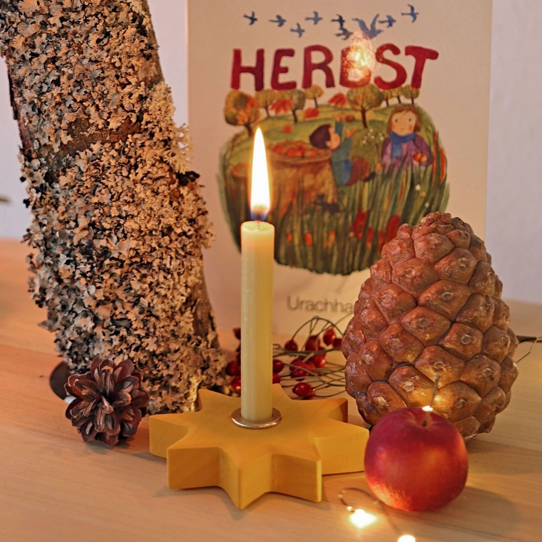 Yellow Star Candle Holder Learn at home Exploration made fun