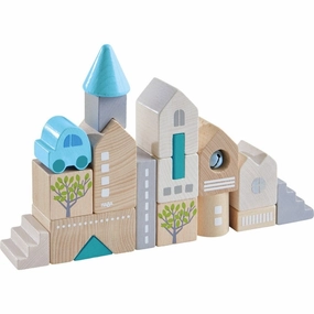 Learning fun Thoughtful learning Bad Rodach Skyline Wooden Building Block Set