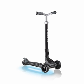 Hands-on discovery Smart kids gear Globber Ultimum Lights Foldable Scooter - Black / Charcoal Grey (5Y )