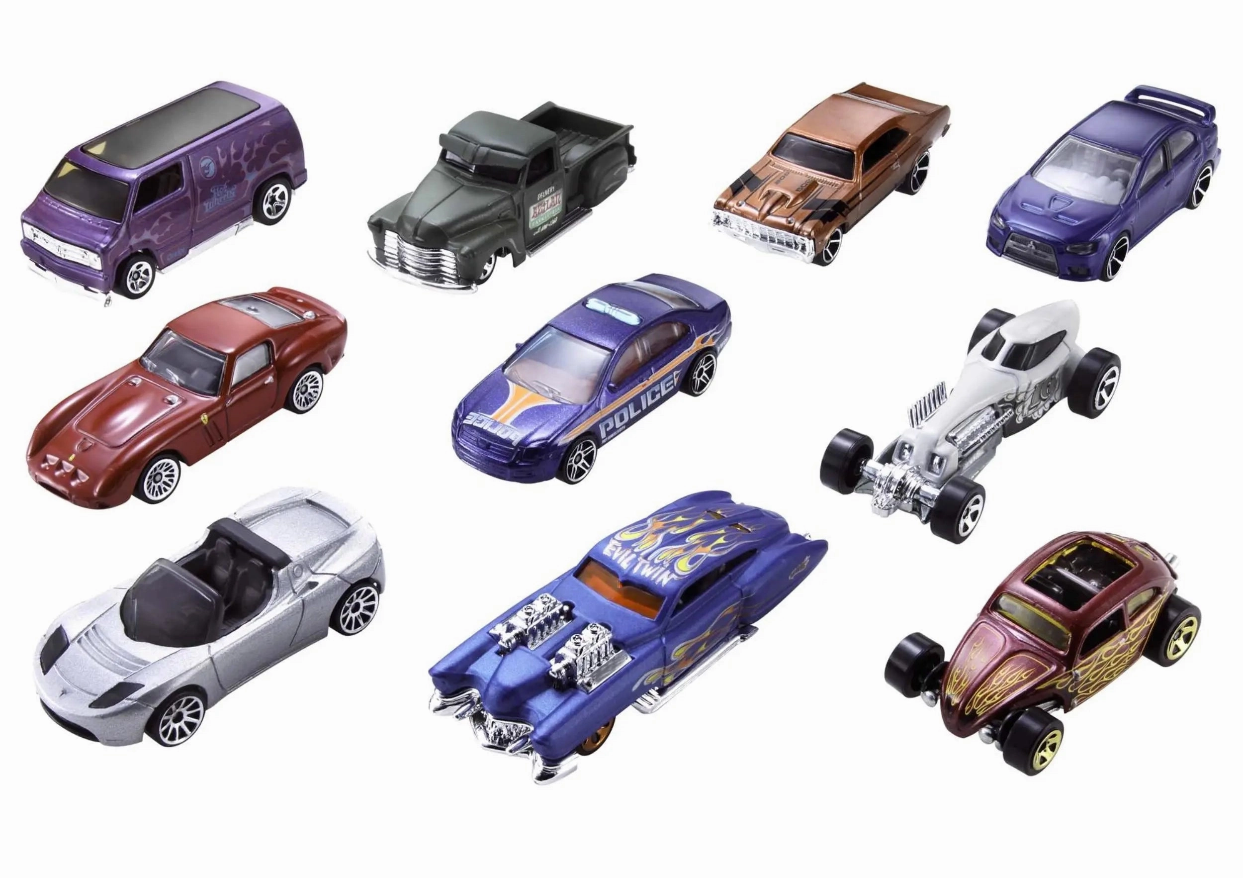 Hot Wheels 10-Car Pack Assortment Brain boosters