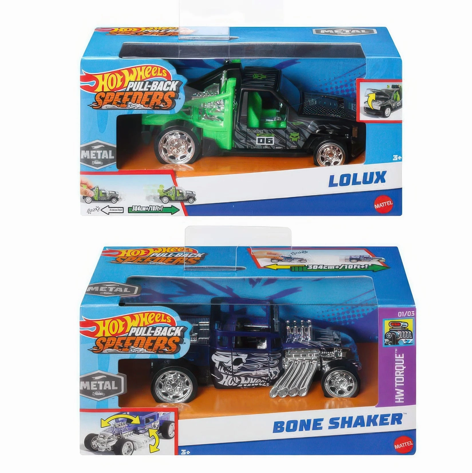 Sensory fun for little hands Hot Wheels Pull-Back Speeders Toy Car - Assortment