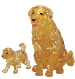 44 Pc Crystal Puzzle - Golden Retriever & Puppy Tools for tiny thinkers