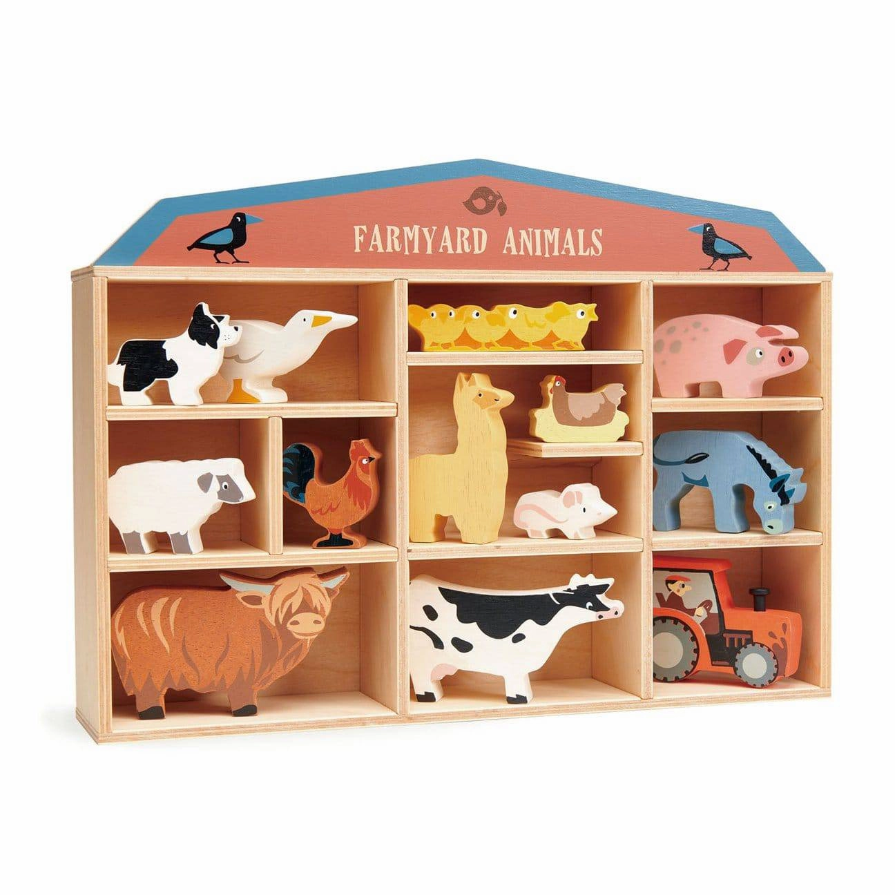 Farmyard Wooden Animals Set Learning fun Moments of imagination