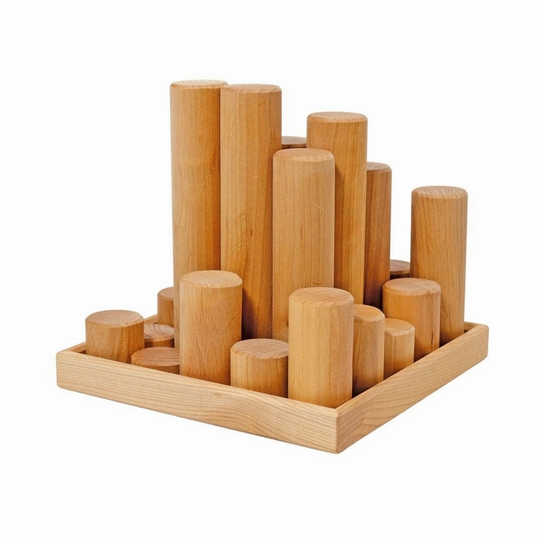 Large Wooden Building Rollers - Assorted Colors Educational fun Imaginative play
