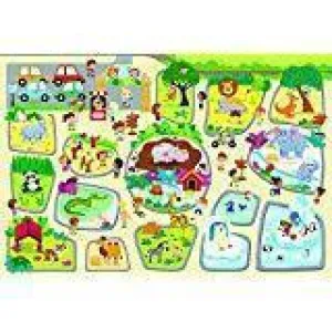 12-Piece Gigantic Zoo Jigsaw Puzzle Kit Engaging young minds