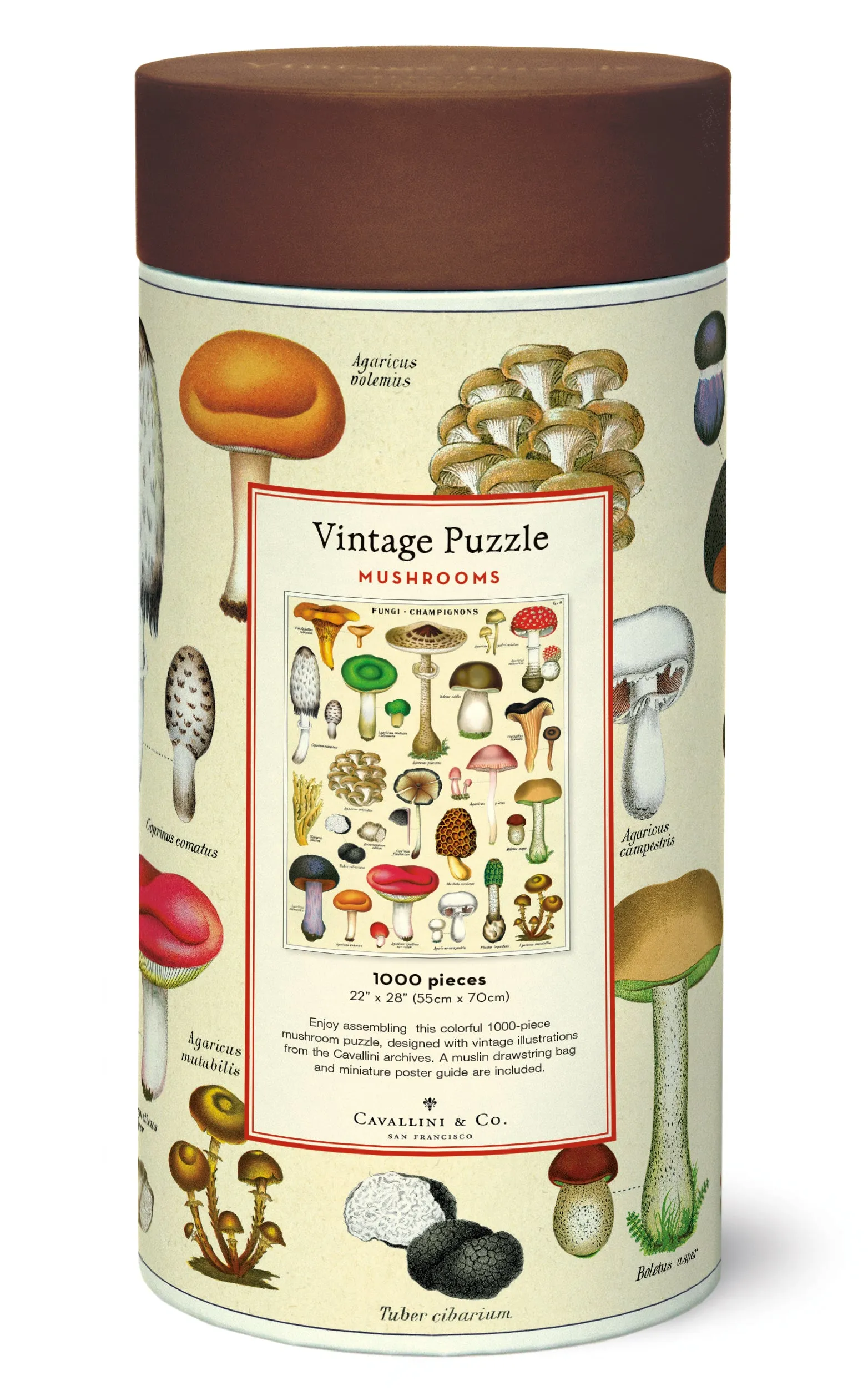 Cavallini & Co. Mushrooms 1000 Piece Puzzle Learn at home Little creators
