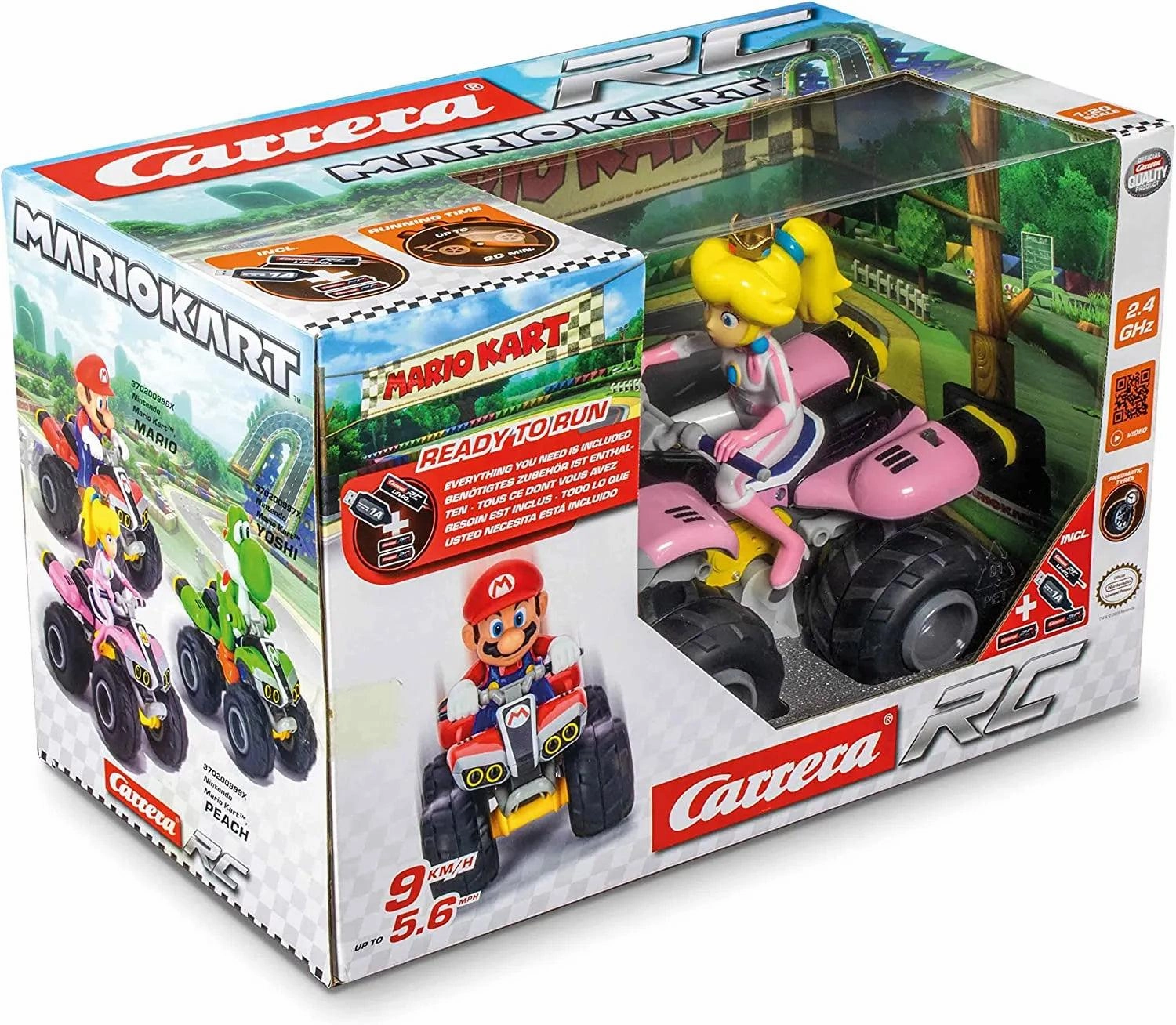 Carrera Rc Nintendo Mario Kart 8 Peach Quad Exploration gear Little adventures