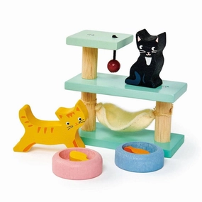 Dollhouse Pet Cat Set Play-based education