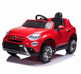 Happy hands Home learning tools Fiat 500X 12V Battery Electric Ride-On Car - Red