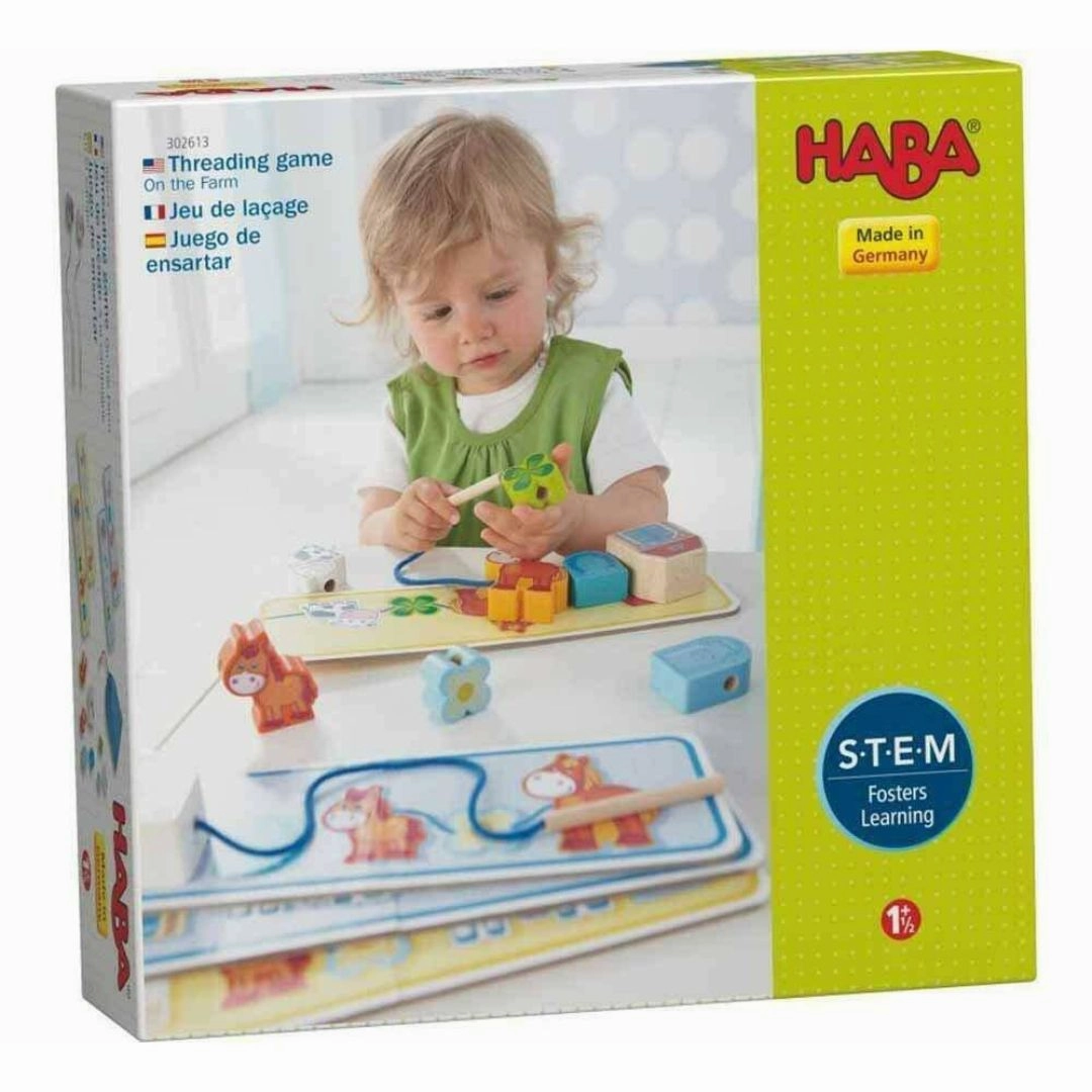 Young imaginations On The Farm Threading Game