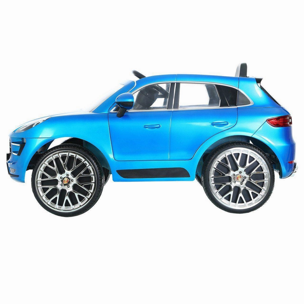 Rollplay Germany Premium Porsche Macan Turbo 12V Battery Ride-On Car - Blue Educational fun Young explorers