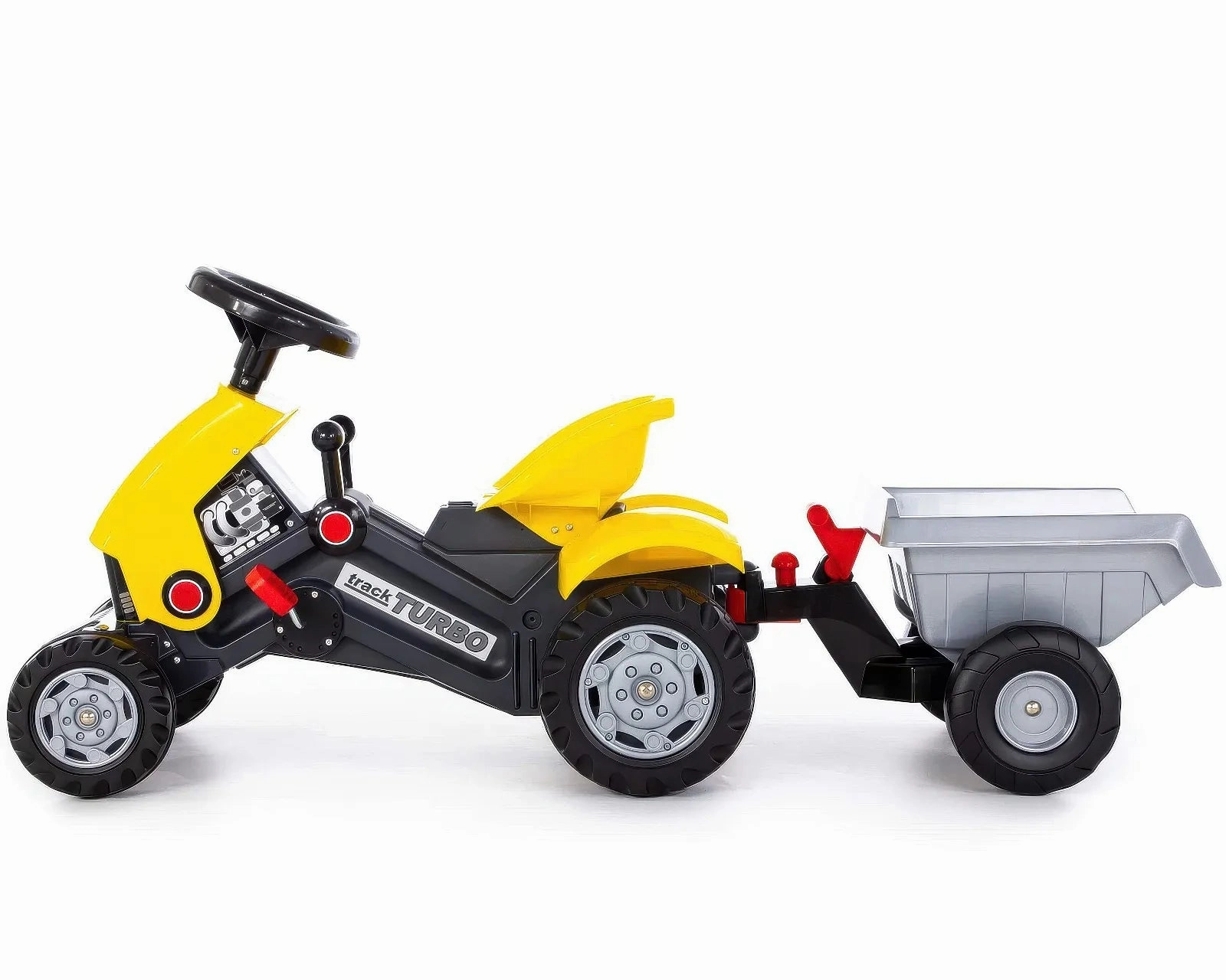 Turbo 2 Pedal Tractor And Trailer Ride-On Curious minds Joyful learning