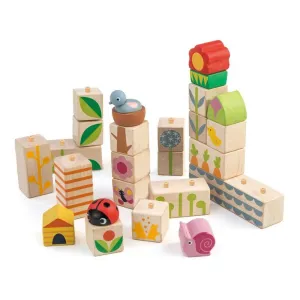 Wooden Garden Blocks Set Growth tools