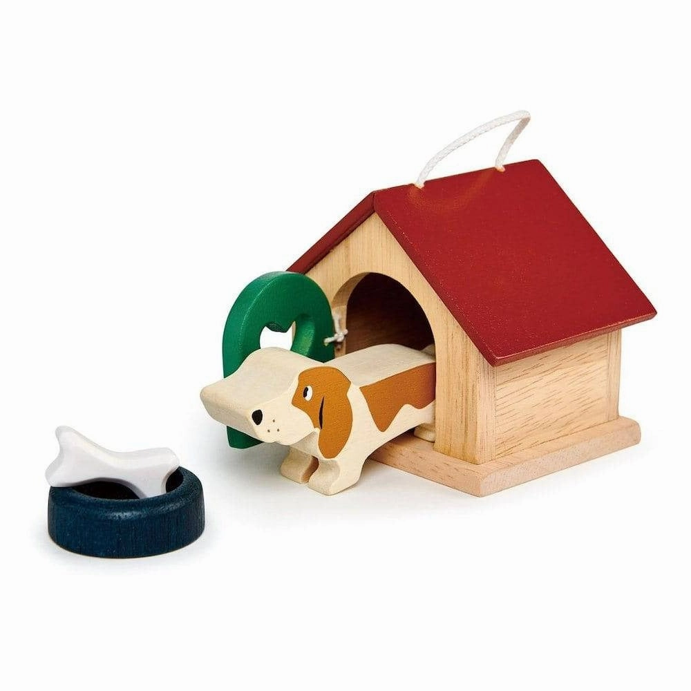 Dollhouse Wooden Pet Dog Set Active learners Holistic