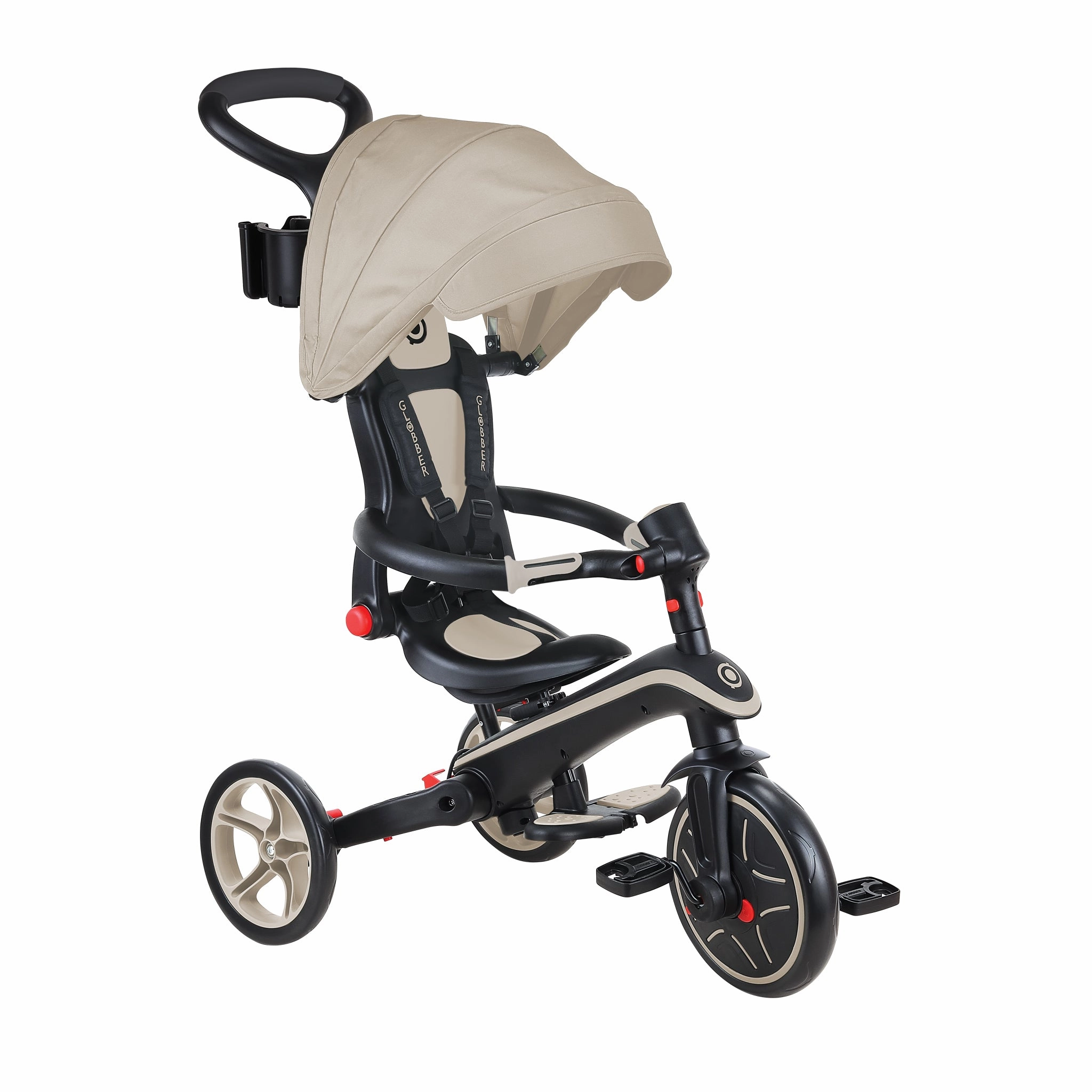 Hands-on discovery Globber Explorer Trike Foldable 4-In-1 - Taupe (10M - 5Y)