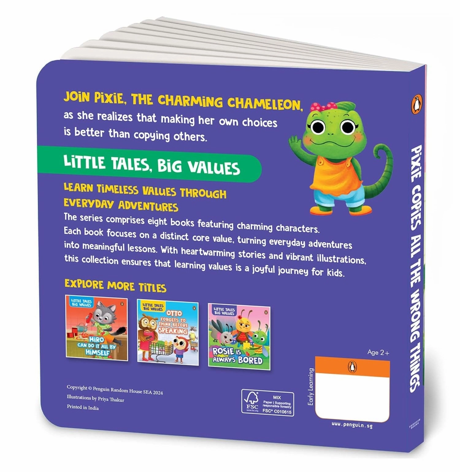 Hands-on discovery Little Tales Big Values: Pixie The Chameleon Copies All The Wrong Things