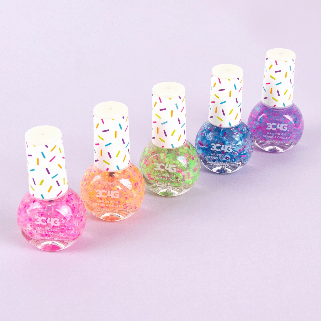 Make It Real 3C4G Confetti Nail Polish 5Pk Joyful learning Playroom adventures begin here