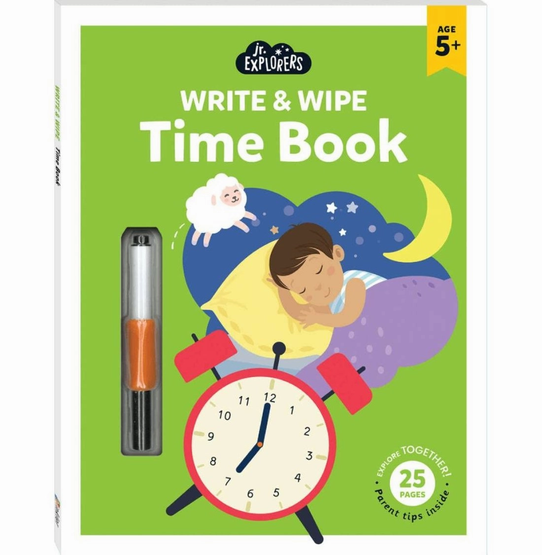Early learning Kid-centered learning Junior Explorers Write And Wipe Time Book [Paperback] Hinkler