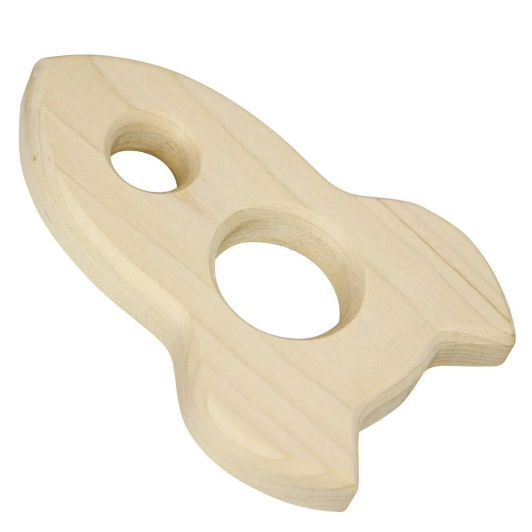 Creative minds Wooden Rocket Baby Teether